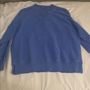 Aerie Blue Ribbed Sweatshirt